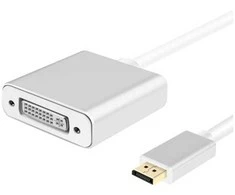 helos Adapterkabel, DisplayPort Stecker/DVI Buchse, PREMIUM, sidabrinis