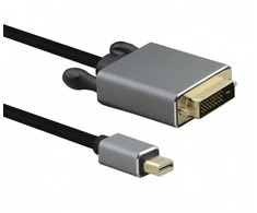 helos Anschlusskabel, mini DisplayPort St./DVI St., PREMIUM, 1,0m, juodas