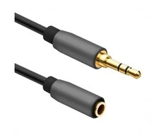 helos Verlängerungskabel, Klinke 3,5mm St./Buchse 3 Pin, PREMIUM, 1,0m, juodas