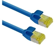 helos Patchkabel Cat 6a Ultraslim S/FTP RJ45 mėlynas 7,5m AWG28/7 LSZH GHMT