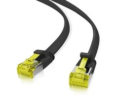 Helos itin plokščias kabelis U/FTP Cat 6a juodas 15,0m