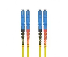 helos LWL Patchkabel OS2 Duplex E2000® (LSH)-E2000® (LSH) 9/125µm gelb 0,5m