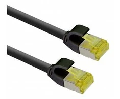 helos Patchkabel Cat 6a Ultraslim S/FTP RJ45 juodas 7,5m AWG28/7 LSZH GHMT