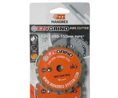 Mandrex EzyGrind pjovimo diskas - T/Mandrex Ezygrind vamzdžių pjaustyklė Ø90-150 mm, 2 vnt. pakuotėje