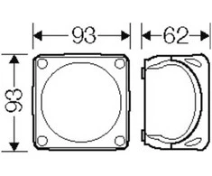 Hensel 62000335 ATEX skirstomoji dėžutė 2 ir 22 zonoms IP66 93x93x62mm juoda 5x2,5 mm2 Cu KX 0202 C