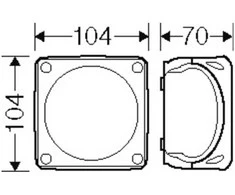 Vanpee Westerberg Hensel 62000336 ATEX jungiamoji dėžutė 2 ir 22 zonoms IP66 104x107x70mm juoda 5x4 mm2 Cu KX 0404 C