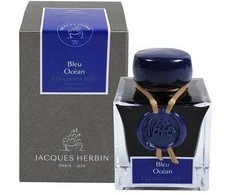 Herbina Herbin rašalas 1670 serija - 50 ml Bleu Ocean su auksiniais blizgučiais