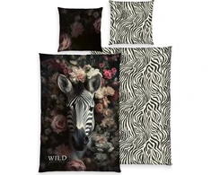 Herding Wild Flowers Zebra patalynė 140 x 200 cm – 100 procentų medvilnė