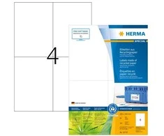 HERMA 10734, Balta, Lipni spausdintuvo etiketė, Iškirpta etiketė, Popierius, Lazerinis / Rašalinis, Nuolatinis