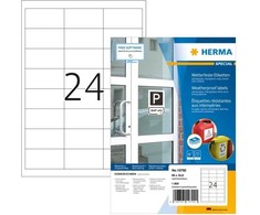 Herma Atsparūs vandeniui impregnuoti A4 lipdukai 80 lapų 66x33.8