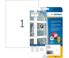 Herma Atsparūs vandeniui impregnuoti lipdukai A4 20 lapų 210x297