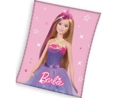 MCU Koc narzuta su mikrofibry 150x200 Barbie lalka rožinė 4173 C23