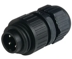 Hirschmann Electronics CA 3 LS - 3+PE - Juodas - Male - Straight - Copper/Sidabrinis - IP66 - IP67