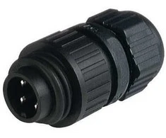 Hirschmann Electronics CA 3 LS - 3+PE - Juodas - Male - Straight - Copper/Sidabrinis - IP66 - IP67