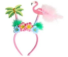 Hisabjoker Ab Havajietiška plaukų juosta, palmė ir flamingas
