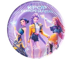 Procos K-pop demonų medžiotojai 23 cm 8 vnt. popierinės lėkštės