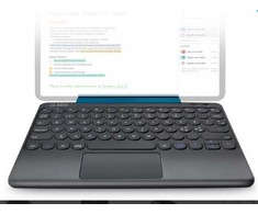 Holmes SBS universali „Bluetooth“ klaviatūra planšetiniams kompiuteriams – juoda su jutikliniu skydeliu
