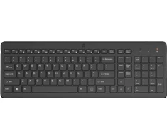 HP 225 belaidė klaviatūra, pilno dydžio (100%), belaidė, RF belaidė, stūmoklinio tipo klavišų jungikliai, juoda