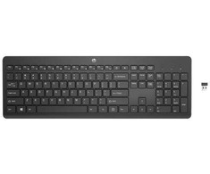 HP 230 Belaidė klaviatūra, Full-size (100%), Wireless, RF belaidė, Membrane, Juodas