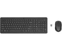 HP 330 Belaidė klaviatūra ir pelė Combination, Full-size (100%), Wireless, RF belaidė, QWERTY, Juodas, su pele