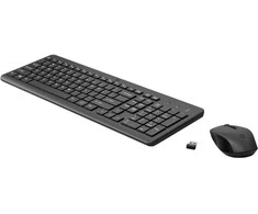 HP 330 Belaidė klaviatūra ir pelė Combination, Full-size (100%), Wireless, RF belaidė, QWERTY, Juodas, su pele