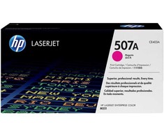HP 507A originali rausvai raudona „LaserJet“ tonerio kasetė, 6000 puslapių, rausvai raudona, 1 vnt.