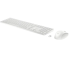 HP 655 Belaidė klaviatūra ir pelė Combo, Full-size (100%), Wireless, RF belaidė + USB, Baltas, su pele