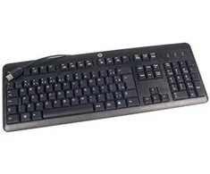 HP Klaviatūra su USB jungtimi for PC, Full-size (100%), su laidu, USB, Juodas