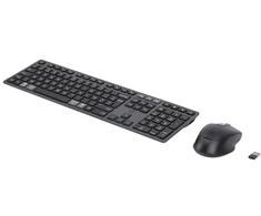 HP 720 Multi-Device Rechargeable Belaidė klaviatūra ir pelė Combo, Wireless, USB + Bluetooth, Mechaninė, AZERTY, Juodas, su pele