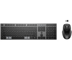 Klaviatūra HP STORE 3PL, viso dydžio (100 %), belaidis, radijo dažnių belaidis ryšys + „Bluetooth“, žirklinis jungiklis, juodas, pridedama pelė