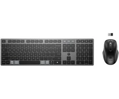 Klaviatūra HP STORE 3PL, viso dydžio (100 %), belaidis, radijo dažnių belaidis ryšys + „Bluetooth“, žirklinis jungiklis, juodas, pridedama pelė