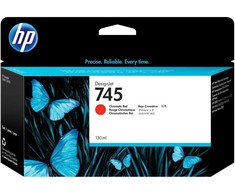 HP 745 130 ml „DesignJet“ chromatinė raudona rašalo kasetė, HP DesignJet Z2600 PostScript spausdintuvui, HP DesignJet Z5600 PostScript spausdintuvui, terminis rašalinis spausdinimas, F9K00A, namams, Singapūras, 202 mm