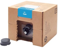HP 873 3 litrų talpos žydro latekso rašalo kasetė, standartinio našumo, žydras, latekso pagrindo rašalas, 3000 ml, 1 vnt., vienos pakuotės