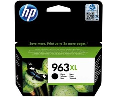 HP 963XL didelės talpos juodo rašalo kasetė, didelės (XL) talpos, juoda, pigmentinis rašalas, 47,86 ml, 1 vnt., 2000 puslapių