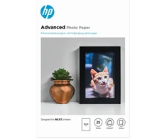 HP Pažangus blizgus fotopopierius 250 g/m², 10 x 15 cm (101 x 152 mm), 25 lapai, blizgus, 10x15 cm, baltas, 25 lapai, tinka rašaliniams spausdintuvams, optimizuotas Original HP rašalui, verslui