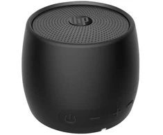 HP juoda „Bluetooth“ garsiakalbis 360, laidinis ir belaidis, nešiojamas mono garsiakalbis, juodas, cilindras, mygtukai, universalus