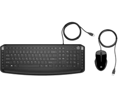 HP Pavilion Klaviatūra ir pelė 200, Full-size (100%), su laidu, USB, Juodas, su pele