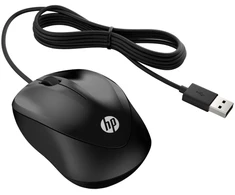 HP Laidinė pelė 1000, universali (abi rankos), USB Type-A, 1200 DPI, juoda
