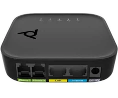 HP „Poly ATA 402 2FXS“ balso prievado VoIP adapteris su atviru SIP ir maitinimo šaltiniu. Be lokalizacijos.
