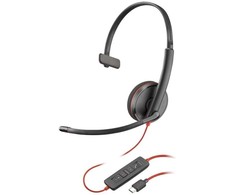 HP Blackwire 3210 Vienpusės USB-C Ausinės +USB-C/A Adapteris