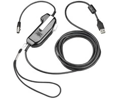 HP POLY SHS 2355-11 USB-PTT vienos ausies ausinės, be serijos numerio TAA