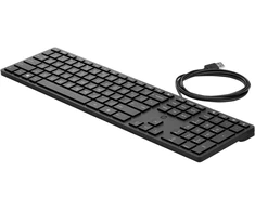 HP su laidu Desktop 320K Klaviatūra, Full-size (100%), su laidu, USB, Mechaninė, QWERTY, Juodas