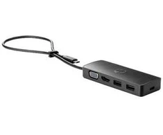HP USB-C kelioninis šakotuvas G2, laidinis, USB 3.2 Gen 1 (3.1 Gen 1) Type-C, juodas, Kinija, Windows 10, 107 mm