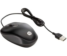HP USB kelioninė pelė, skirta abiem rankoms, optinė, USB A tipo, 1000 DPI, juoda