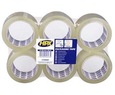 HPX pakketape skaidrus 50mm x 66m (6rl)