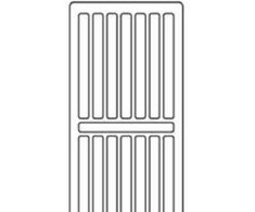 Hudevad As Viršutinės radiatoriaus grotelės 800 mm - C4 ir C6 radiatoriams, 22 tipo, baltos RAL 9016