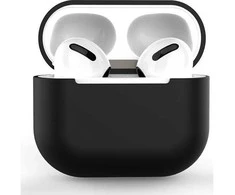 Hurtel Dėklas AirPods 2 / AirPods 1 silikoninis minkštas dangtelis ausinėms juodas (C dėklas)