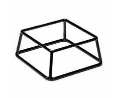 H.W.Larsen Serviravimo padėklas MULTI 18x18x8 cm, gumuotas metalas, juodas (vnt.)
