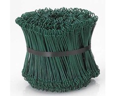 H.W.Larsen Plieninė viela 15 cm PE danga žalia, 5 pakeliai x 1000 vnt./kartonas