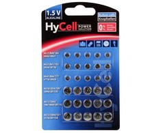 HyCell 5015473, Vienkartinės baterijos, LR60, LR66, LR41, LR43, LR44, LR54, Šarminės, 1,5 V, 30 vnt., Sidabras
